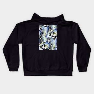 Chessboard Illustration in Chic Artistic Watercolor Style Kids Hoodie